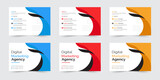 Fototapeta  - Editable creative corporate Postcard Design vector. Modern business postcard design template.