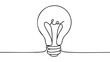 © artisttop - Continuous one line drawing bulb lamp vector illustration minimalism concept