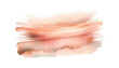 Abstract watercolor hand paint texture in a long streak in Peach Fuzz color, isolated on a white background
