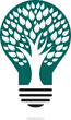 © Javeria - Abstract bulb lamp with tree logo design.