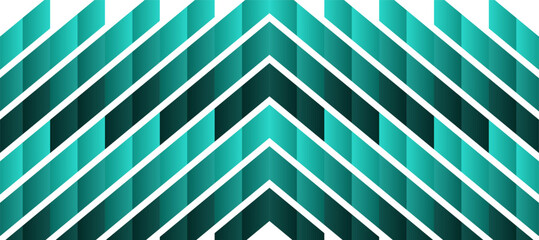 Wall Mural - abstract futuristic arrow chevron polygon green pattern background