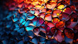 Filigree Spectrum: Eroded Colorful Grid. Generative AI