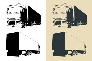 Wall Mural - Semi trailer truck