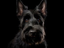 Scottish Terrier Dog Studio Shot Isolated On Clear Background, Generative AI