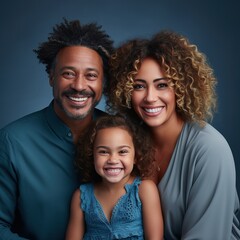 Wall Mural - Portrait of a cheerful family 