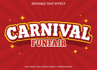 Poster - carnival editable text effect template use for business brand and logo design