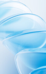 Poster - Abstract curve glass geometry background, 3d rendering.