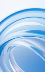 Poster - Abstract curve glass geometry background, 3d rendering.
