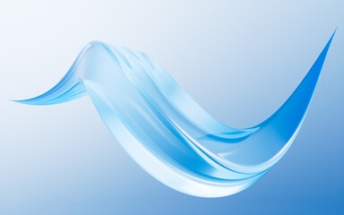 Poster - Abstract curve glass geometry background, 3d rendering.