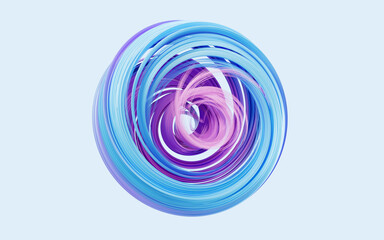 Poster - Flowing curve lines background, 3d rendering.