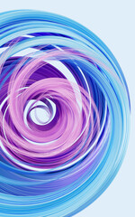 Poster - Flowing curve lines background, 3d rendering.