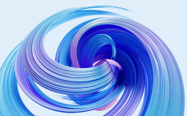 Poster - Flowing curve lines background, 3d rendering.