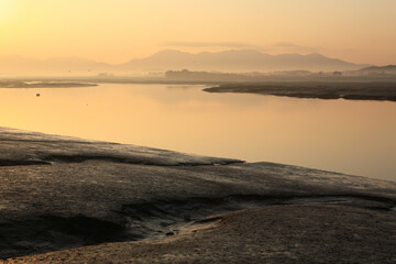 Poster - a tranquil morning view of the beach