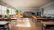 © visoot - An classroom at a high school. Generative AI.