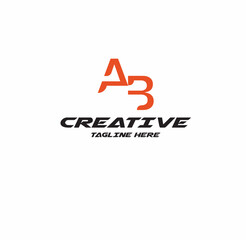 Fototapete - AB Letter logo Design Template Vector. Modern letters A B, A&B Alphabet icon.