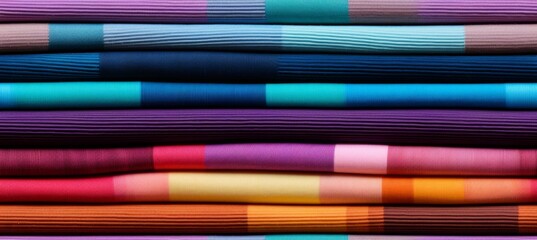 Colorful fabric textile material texture. Generative AI technology.