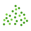 © Nganhaycuoi - Vector shamrock or clover leaves flat design green backdrop pattern vector illustration