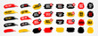 © jenanggulo - Collection of brush stroke sale, stickers and tags banners, sales label collection suitable for design promotion media