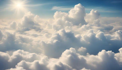 Wall Mural - sunny sky abstract background, beautiful cloudscape