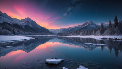 Winter sky landscapes capture the essence of the season.
