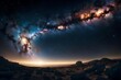 Amazing galaxy with seemingly limitless cosmic vistas featuring planets and nebulae