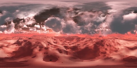 Wall Mural - mars, hdri, environment map , round panorama, spherical panorama, equidistant projection, 360 high r