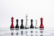 © SHOTPRIME STUDIO - Strategy white board king pawn game battle challenge concept black chess play business