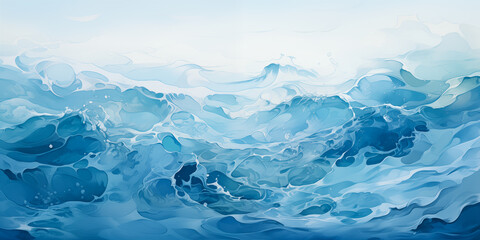 Wall Mural - Water surface ocean wave, blue, aqua, teal marble texture. Blue and white water wave web banner Graphic Resource as background for ocean wave abstract. Backdrop for copy space text, backdrop by Vita	