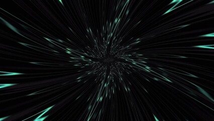 Wall Mural - Cyan star shape line swirl tunnel background. Loop able modern animation