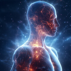 Wall Mural - Awakening the Spirit: Humanity's Connection to the Universe