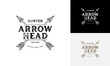 Cross Arrow for Rustic Vintage Retro Hunting Logo Design, hand Drawn Arrow logo template
