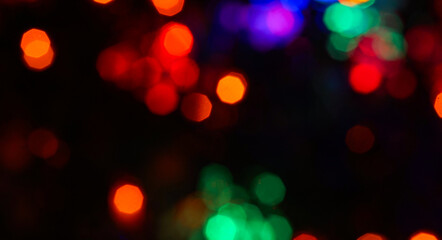 Wall Mural - Bokeh photo of New Year's lights