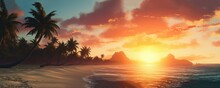 A Beach At Sunset, Generative AI 