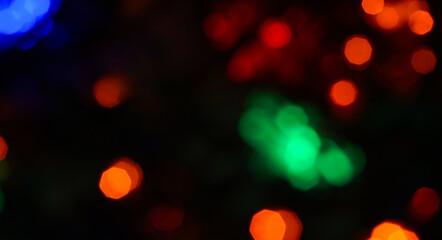 Wall Mural - Bokeh photo of New Year's lights