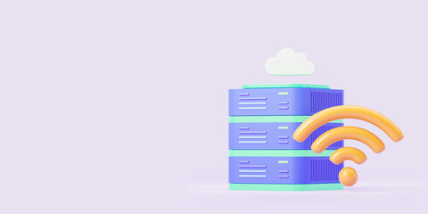 Poster - Cloud data storage server and Wi-Fi