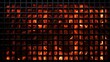 Empty Fire Grid, flames, on Black Background, 16:9