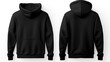 Black hoodie with a blank front and back view, mockup, white background. --ar 16:9 --v 5.2 Job ID: f7a47380-8689-4742-b24e-8e58e6ace88a