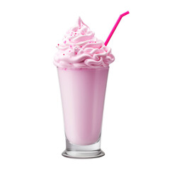 Milk shake cocktail on isolated background