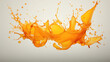 © RISHAD - Dynamic orange liquid splash captured in mid-air.