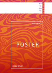 Wall Mural - colorful modern poster. trendy orange patterns. metaverse and cyberspace. flyer, booklet and leaflet