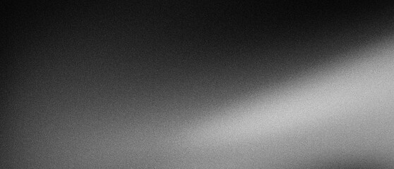 Wall Mural - black white grainy background noise texture grunge gradient banner header, abstract poster cover bac