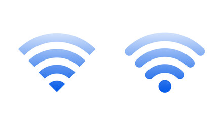 Wall Mural - Wifi flat gradient icon. Wireless network signal vector