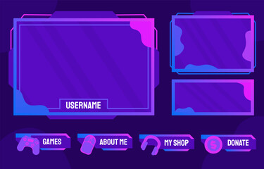 Aufkleber - template for streaming service. windows for ui and ux interfaces. creating interesting content and v