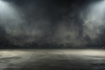 Poster - Stage lights illuminate the smoke at the studio.