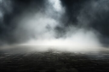 Poster - Stage lights illuminate the smoke at the studio.