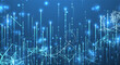 © Alex - Technology background. Big data concept. Binary computer code. Hand drawn vector illustration.