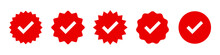 Verification Red Starburst Sticker Set