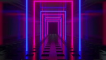 Colorful Neon Tunnel Background Loop