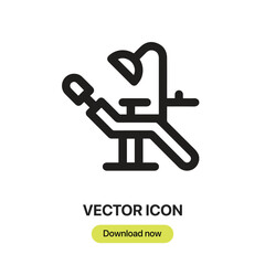 Aufkleber - Dentist Chair icon vector. Linear-style sign for mobile concept and web design. Dentist Chair symbol illustration. Pixel vector graphics - Vector.	
