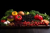 Fototapeta Kuchnia - świeże owoce warzywa, zielenina